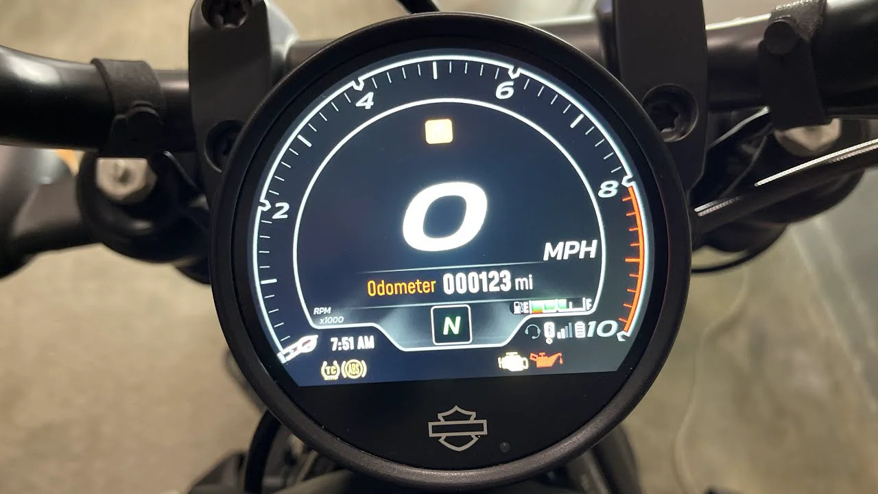 Photo of the real Harley-Davidson dashboard