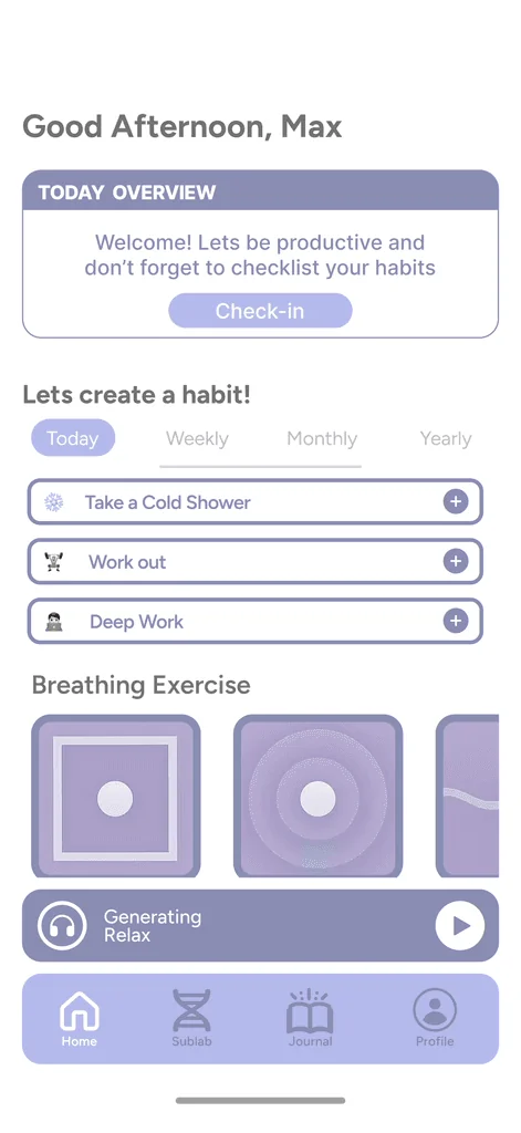 Mid-fidelity wireframe screen