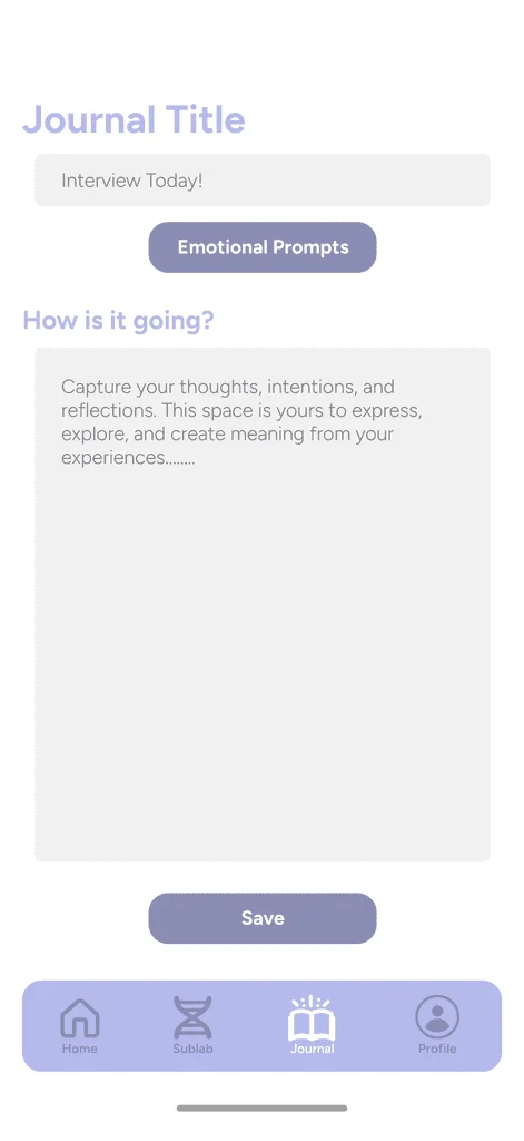 Mid-fidelity wireframe screen