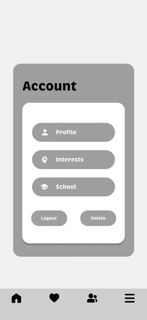 Mid-fidelity wireframe