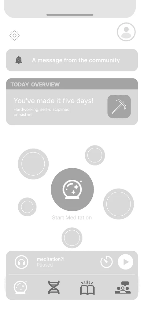 Low-fidelity wireframe screen