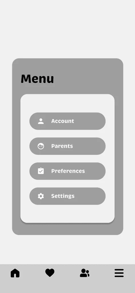 Mid-fidelity wireframe