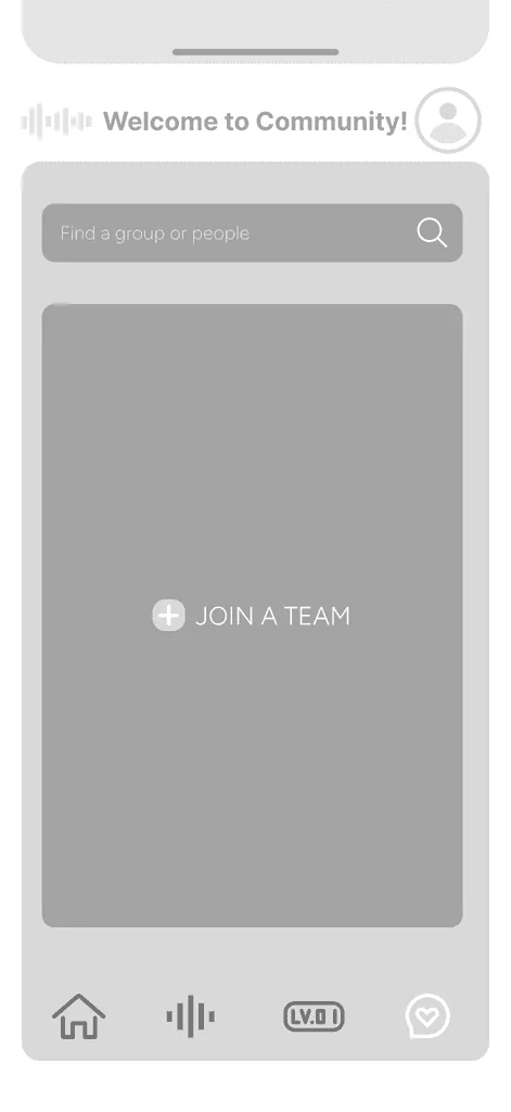Low-fidelity wireframe screen