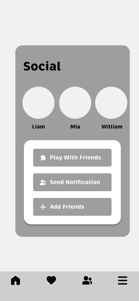 Mid-fidelity wireframe